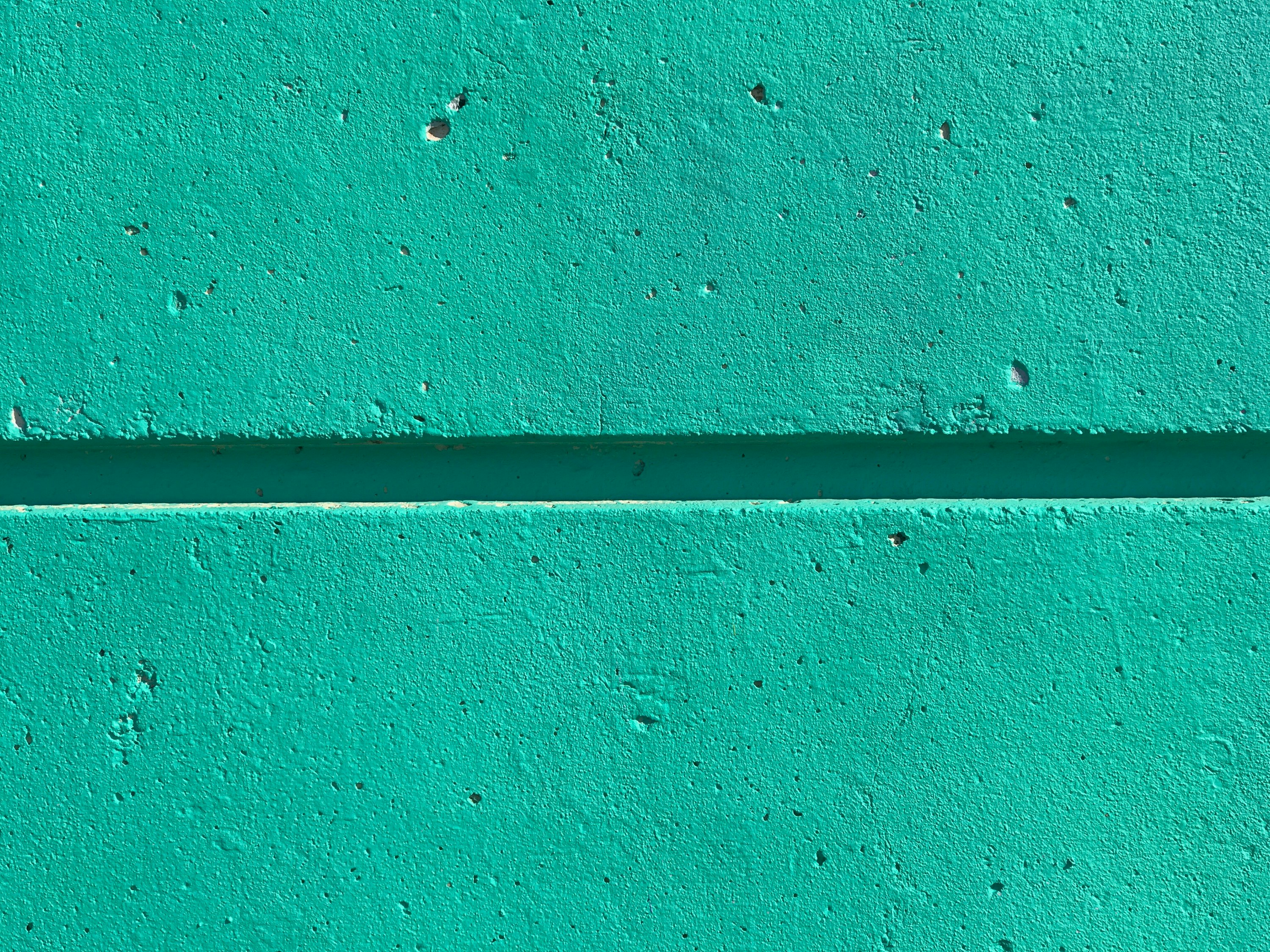 close view of teal color wall